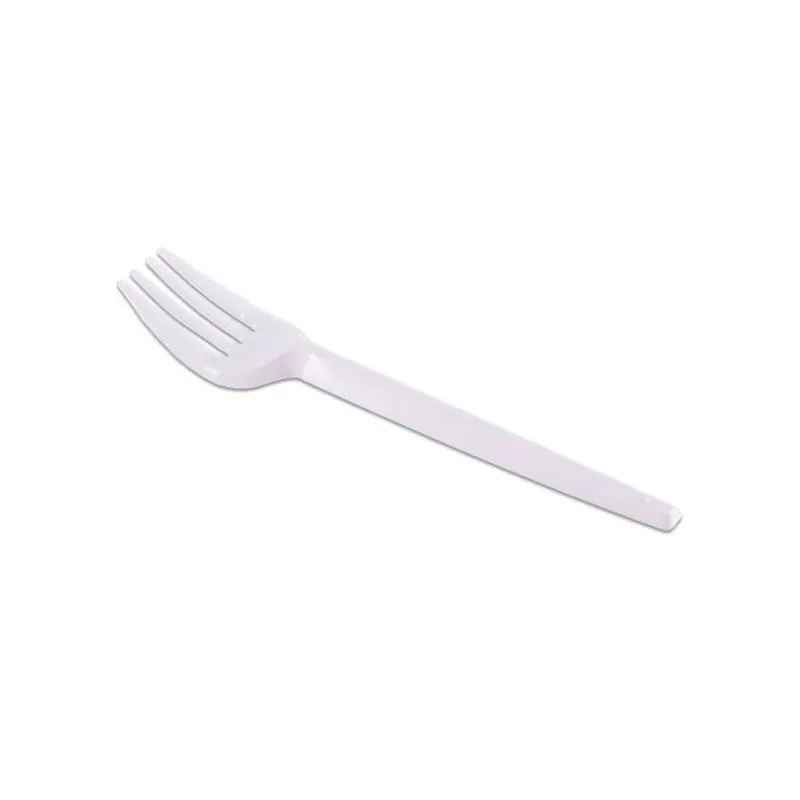 Garfo descartável para sobremesa branco - 9944 - com 50 unidades - PraFesta