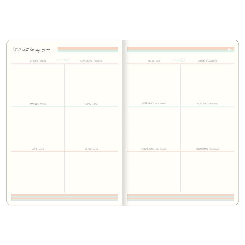 Agenda planner grampeado mensal Soho 2026 - Tilibra