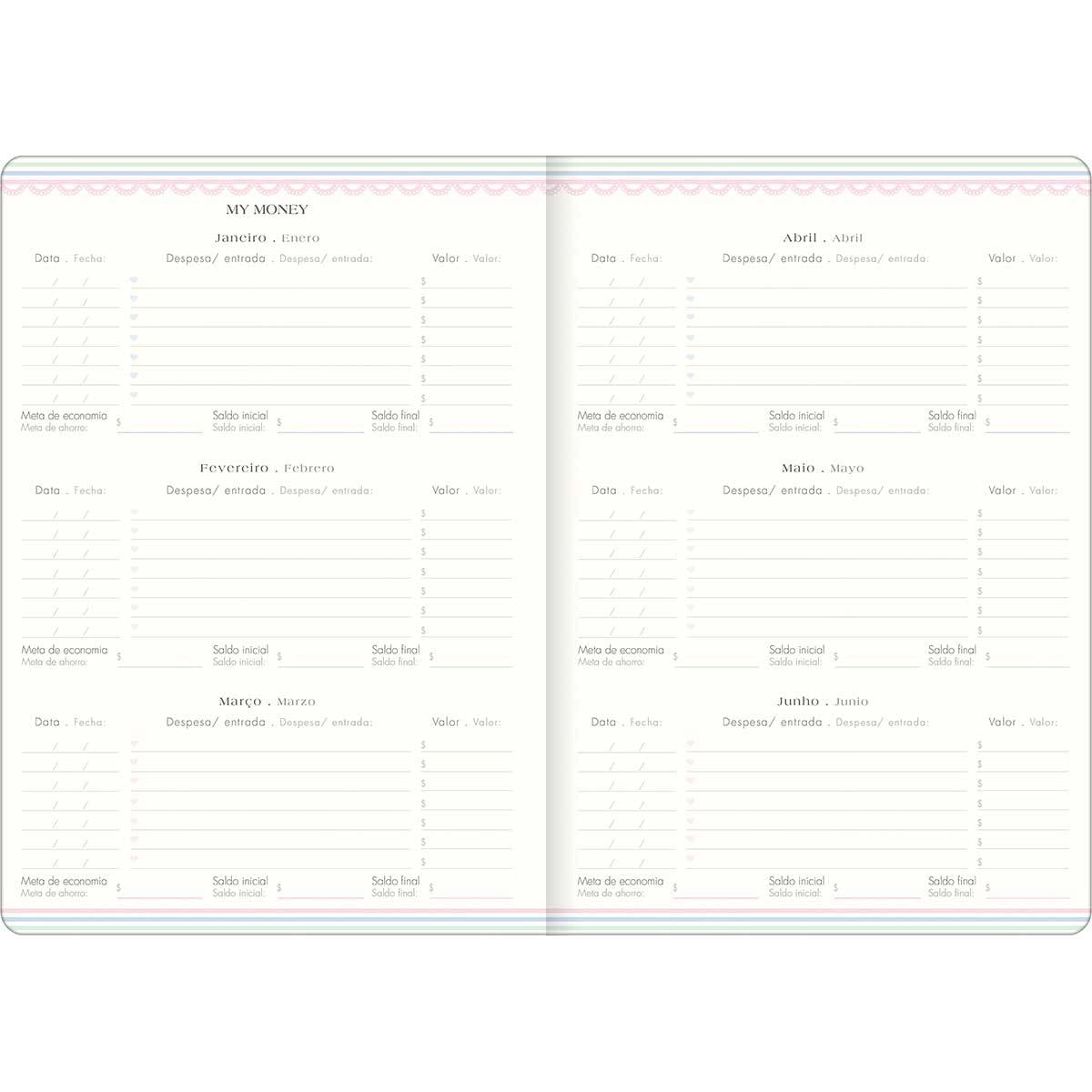 Agenda planner grampeado mensal Soho 2027 - Tilibra