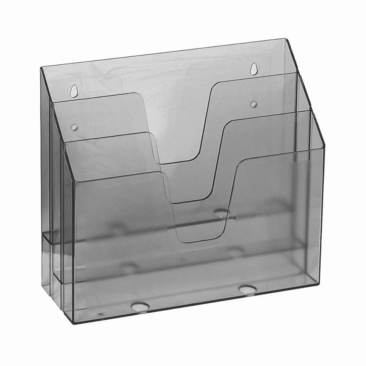 Organizador de escritório 3 divisórias Fumê - 869.0 - Acrimet