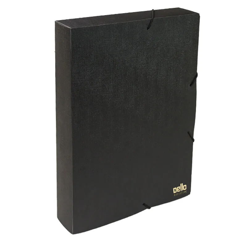 Pasta com aba elástico ofício lombo 40mm - Executive - preta - 0269.P - Dello