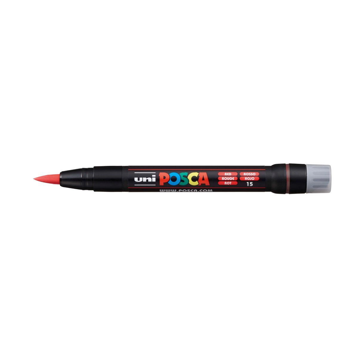 Caneta Posca Brush PCF-350 - vermelho - Uni-Ball