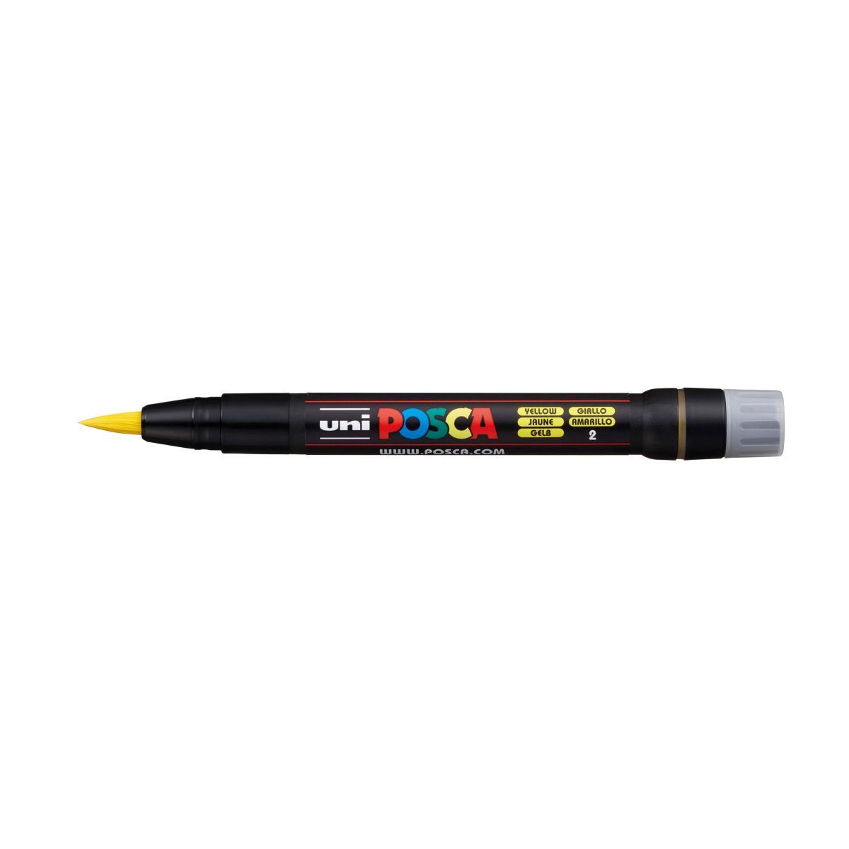 Caneta Posca Brush PCF-350 - amarelo - Uni-Ball