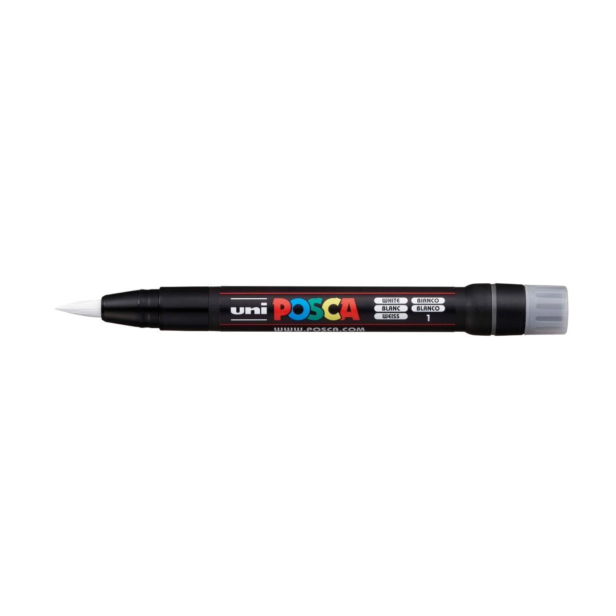 Caneta Posca Brush PCF-350 - branco - Uni-Ball