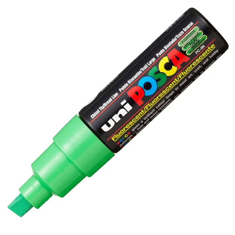 Caneta Posca PC-8K - Verde Fluorescente - Uni-Ball