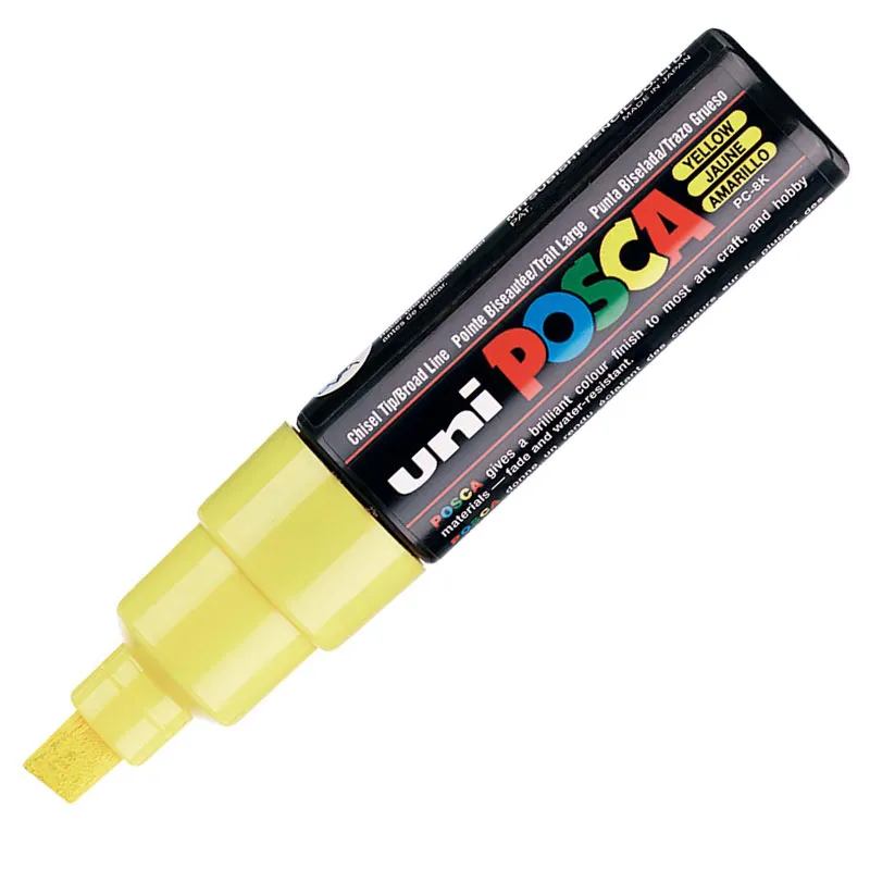 Caneta Posca PC-8K - Amarelo - Uni-Ball
