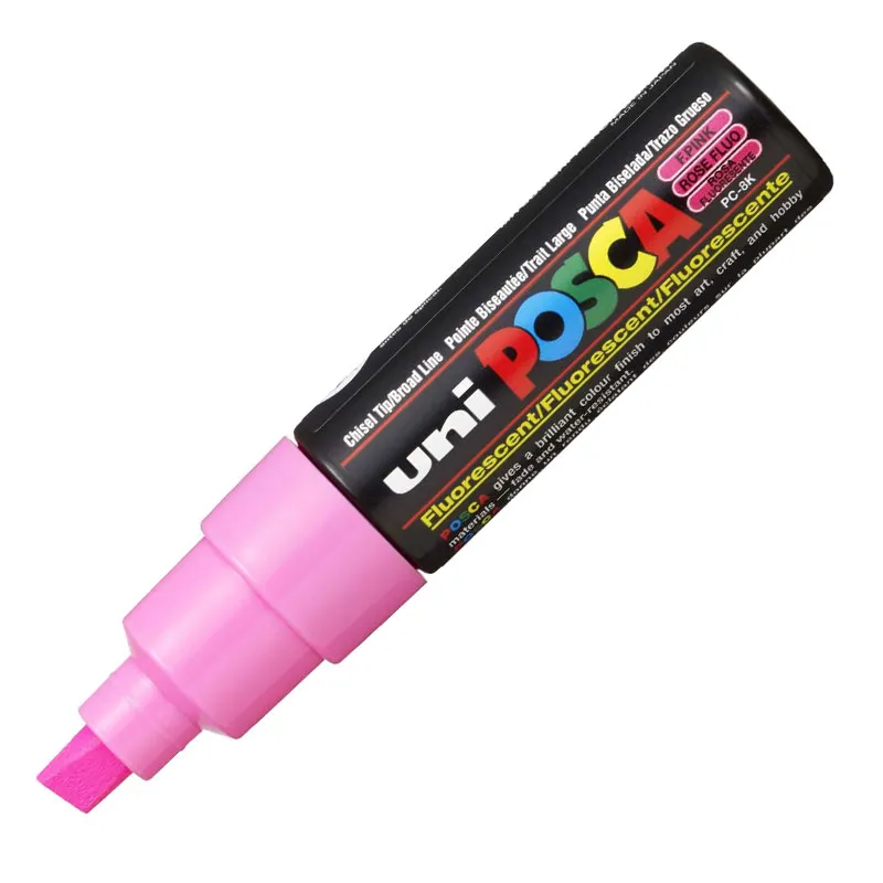 Caneta Posca PC-8K - Rosa Fluorescente - Uni-Ball