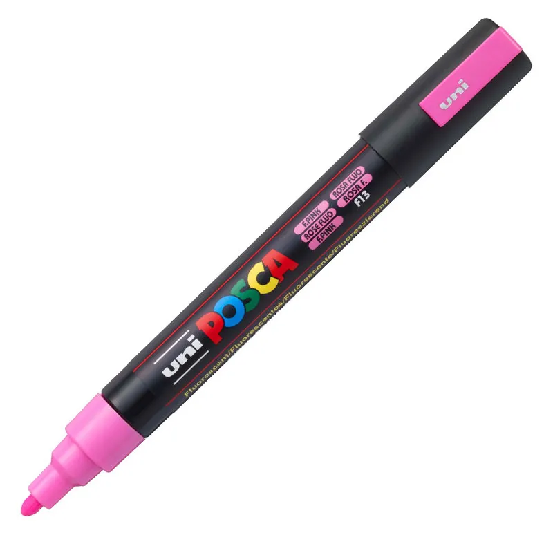Caneta Posca PC-5M - Rosa Fluorescente - Uni-Ball