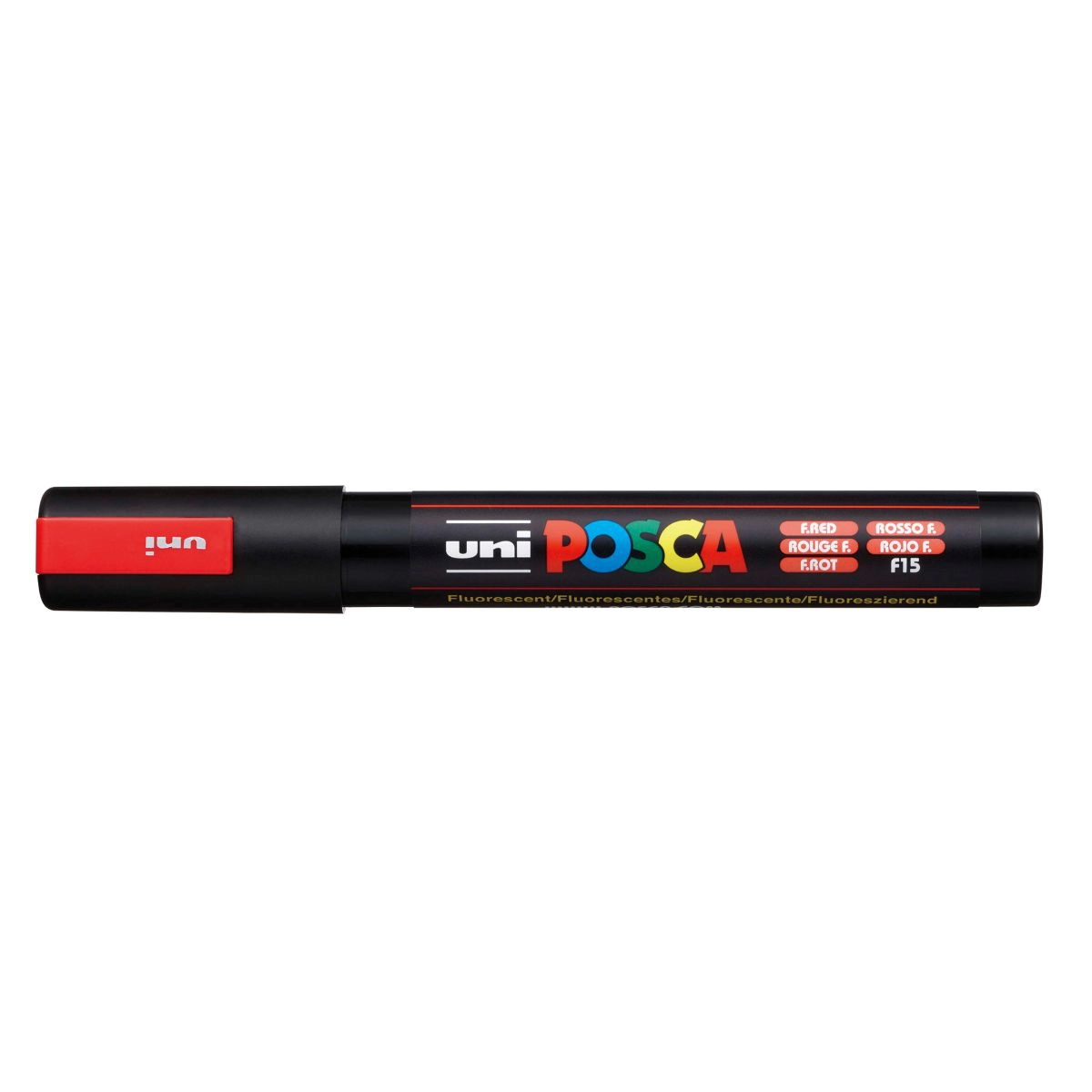 Caneta Posca PC-5M - Vermelho Fluorescente - Uni-Ball