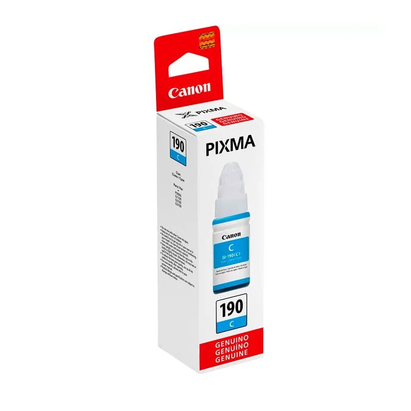 Garrafa de tinta Canon GI190C Ciano 70ml