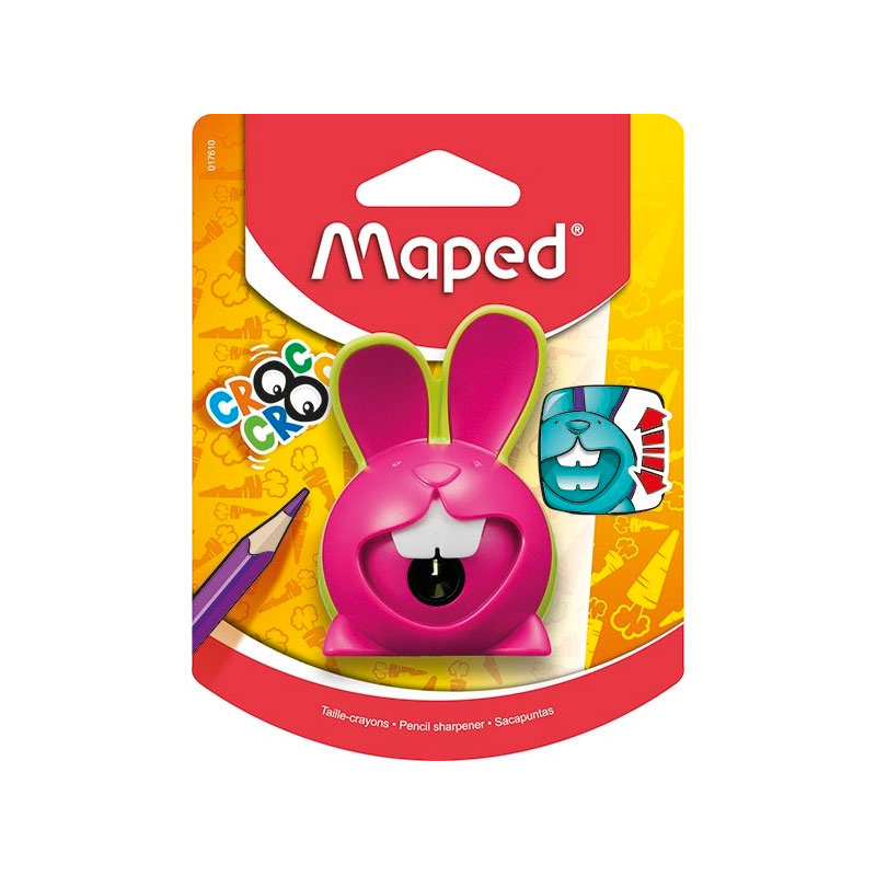 Apontador com coletor Croc Croc Coelho 1 furo 017610 - Maped