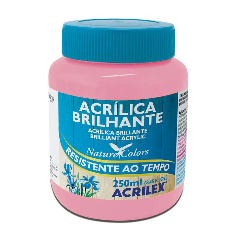 Tinta acrílica brilhante Rosa 250ml - 537 - Acrilex