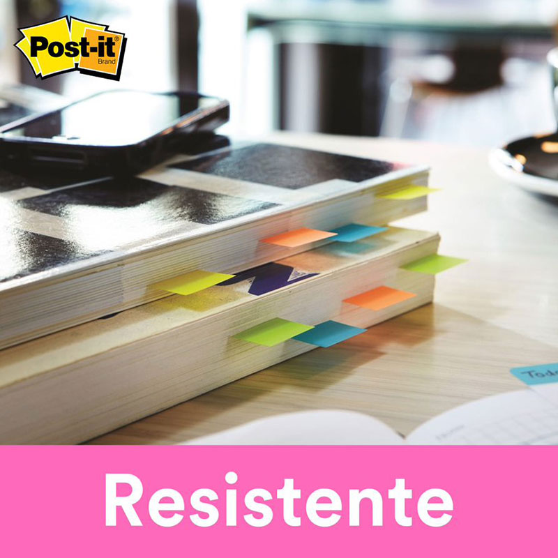 Marcador de página adesivo Post-it Flags setas 5 cores neon 12x43mm 100 ...