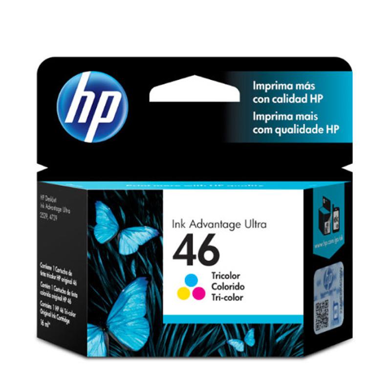 Cartucho HP 46 Original CZ638AL Cores p/ DeskJet 2529, 4729, 5738