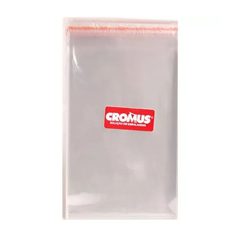 Saco adesivado transparente 15X20X3cm 100 unidades 051724 - Cromus