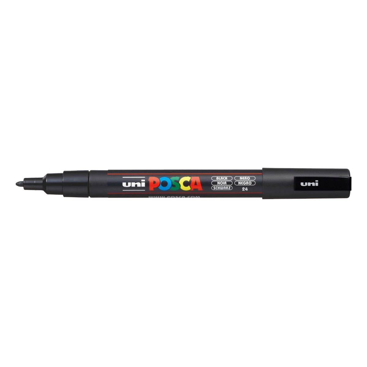 Caneta Posca Artists Collection NIBS Preto - estojo com 4 unidades - Uni-Ball