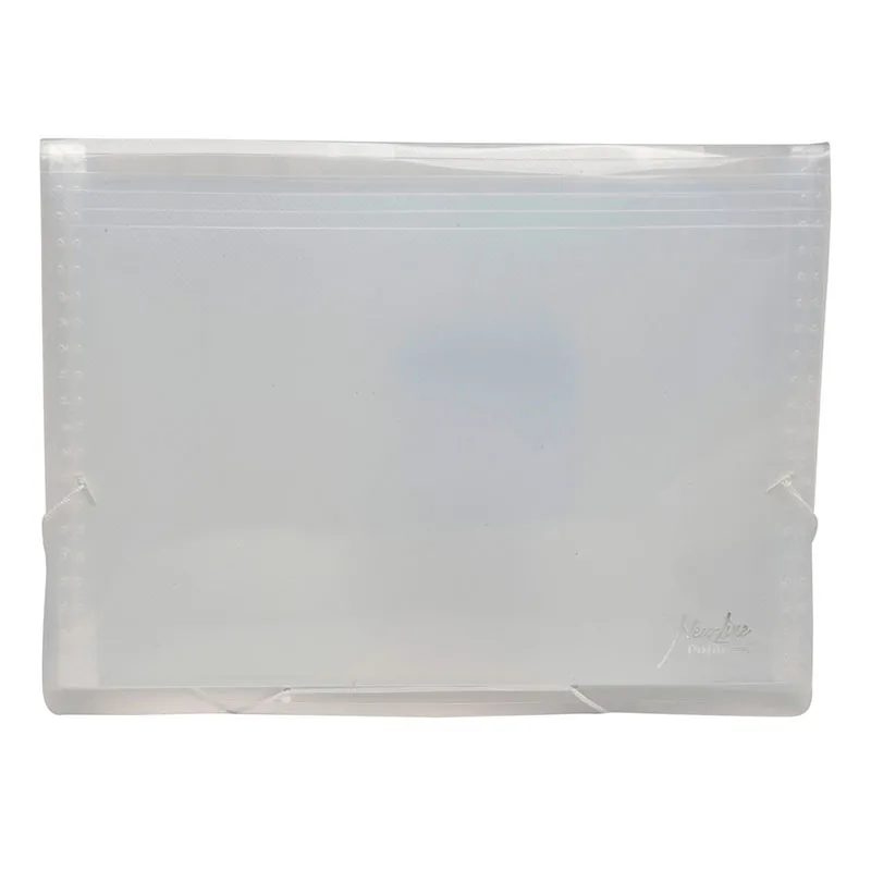 Pasta sanfonada A4 com 12 divisões Cristal - Polibras