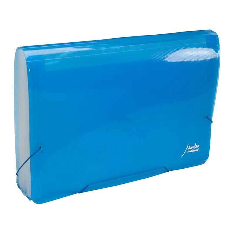 Pasta sanfonada A4 com 31 divisões Azul - Polibras