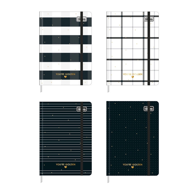 Caderneta capa dura sem pauta 1/8 Fitto 80 folhas West Village - Tilibra