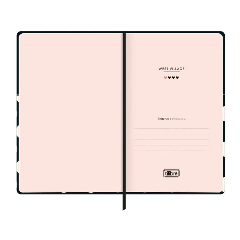 Caderneta capa dura sem pauta 1/8 Fitto 80 folhas West Village - Tilibra