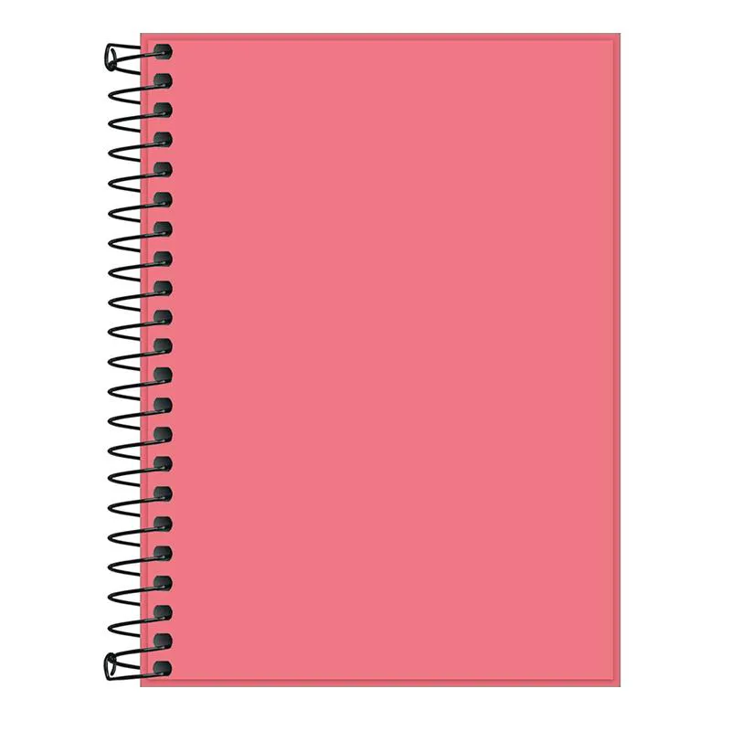 Caderneta capa plástica sem pauta 1/8 80 folhas Neon Laranja - Tilibra