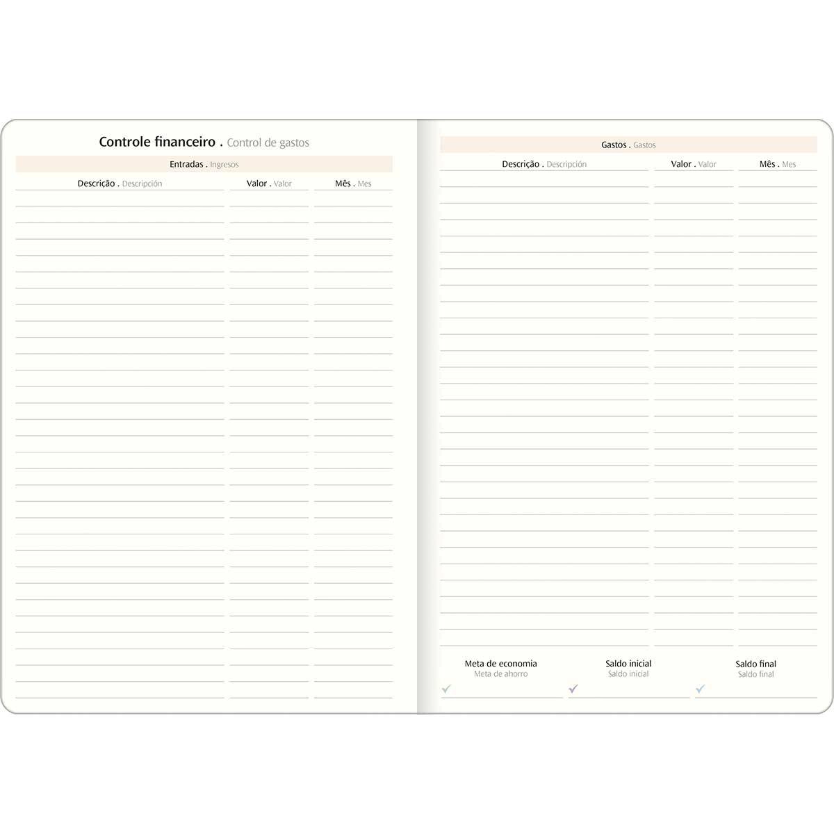 Agenda planner grampeado mensal West Village 2027 - Tilibra