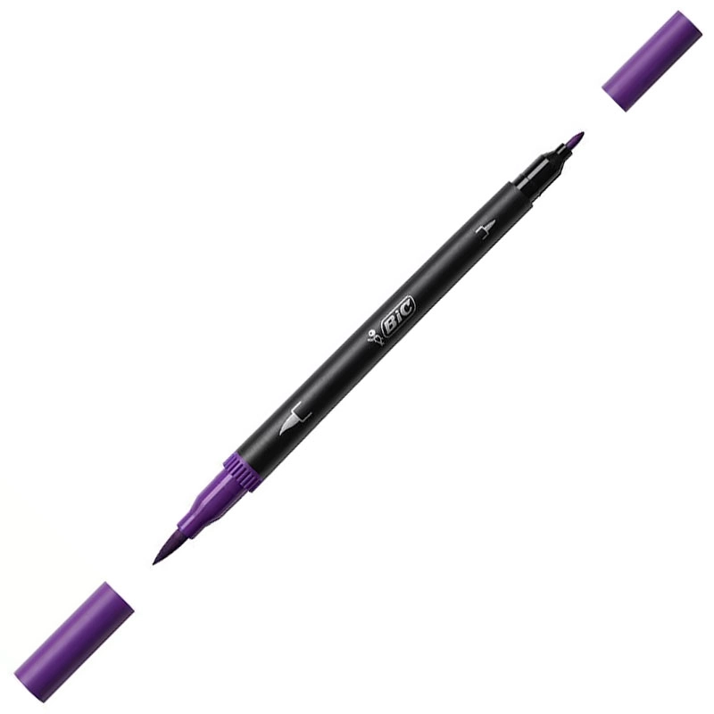 Caneta hidrográfica Dual Tip Intensity Roxo - Bic