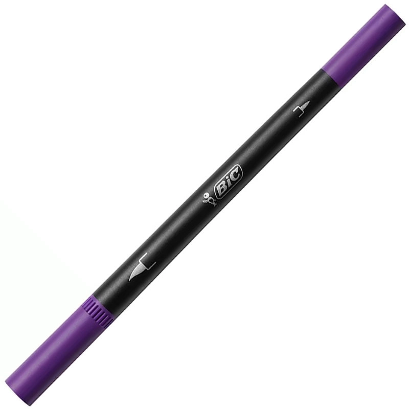 Caneta hidrográfica Dual Tip Intensity Roxo - Bic