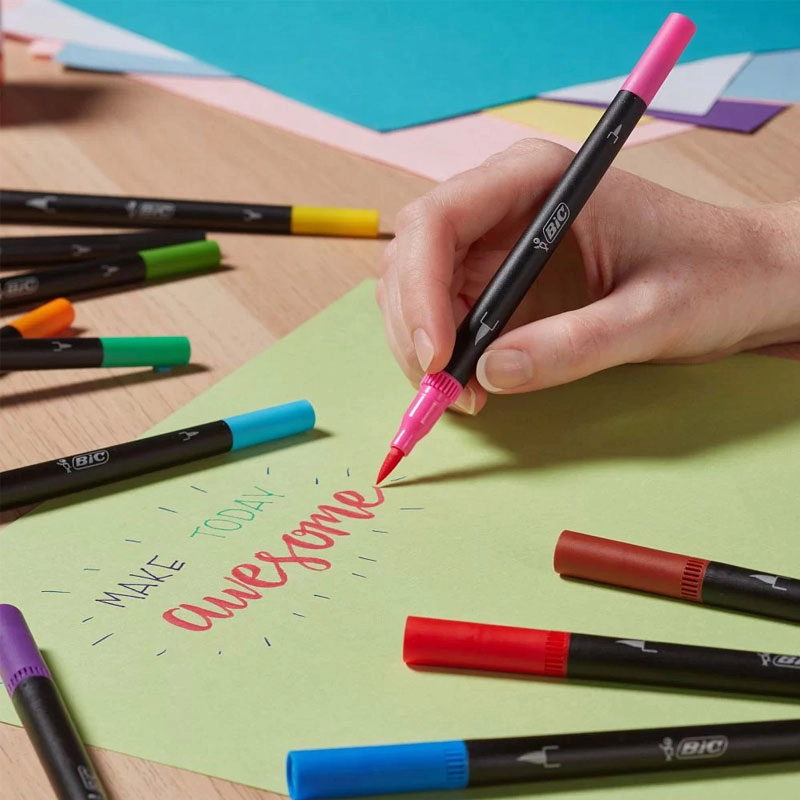 Caneta hidrográfica Dual Tip Intensity Roxo - Bic