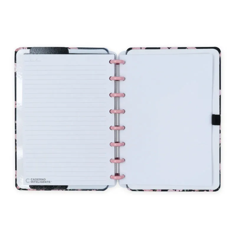 Caderno inteligente A5 Classical Rose Black - CIA52109 - By Gocase