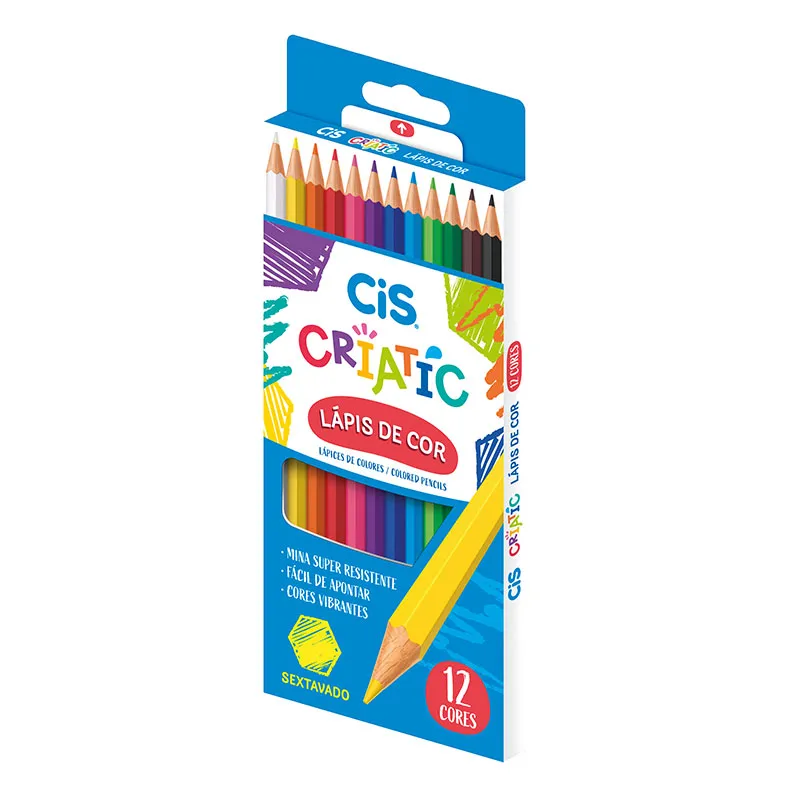 Lápis de cor Criatic 12 cores - 60.0401 - Cis