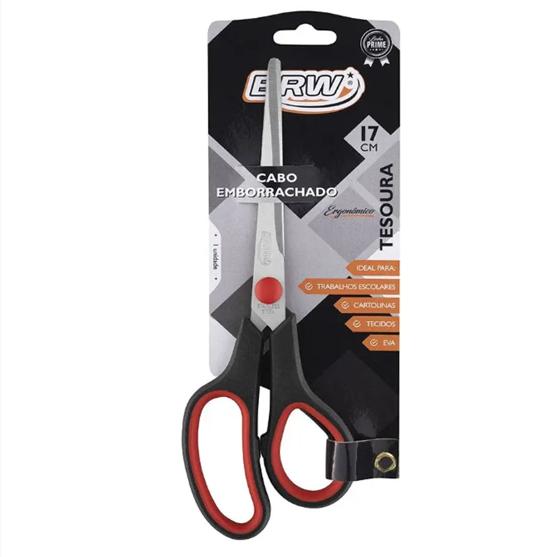 Tesoura multiuso cabo emborrachado 17cm TE1702 - BRW