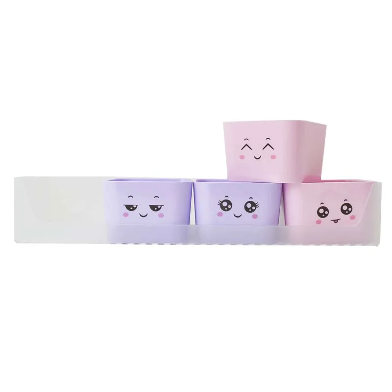 Porta objetos mini doçura c/ 4 unidades rosa e lilás - 2290.SS - Dello