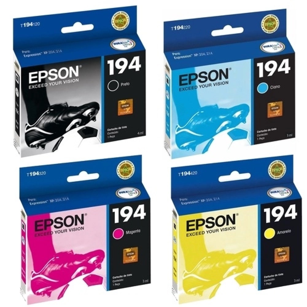 194 Color Cartuchos Epson (194) Kit Preto + Colorido - Cartuchos e Toners - Lepok