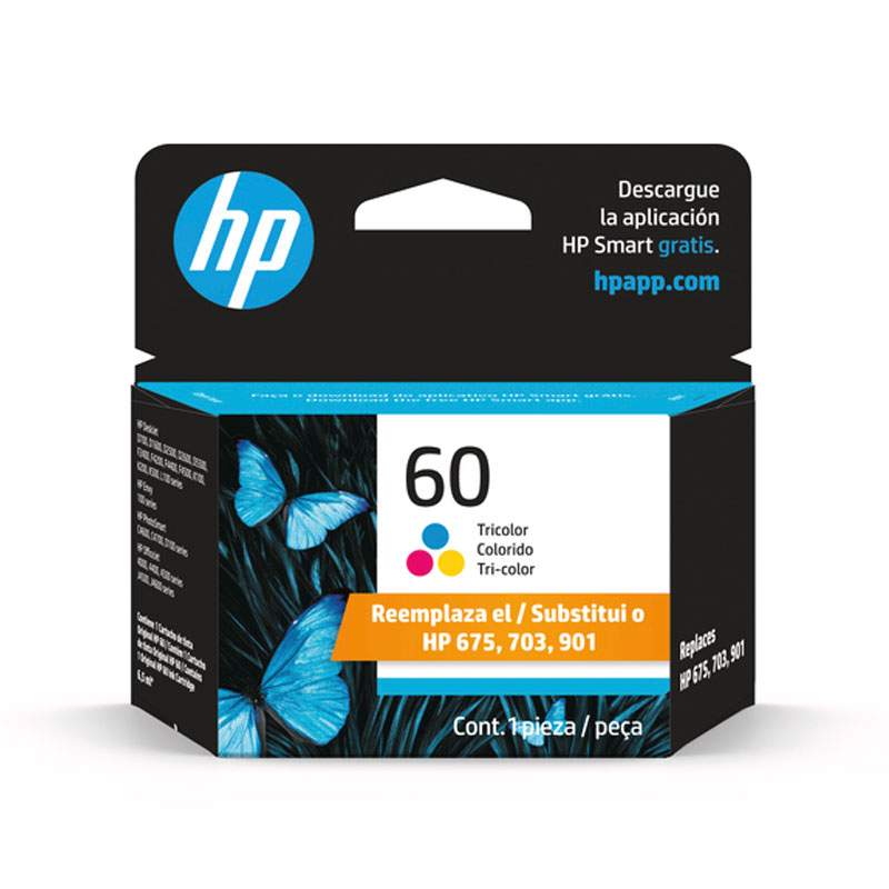 Cartucho HP 60 Original CC643WB cores p/ Deskjet F4224, F4480