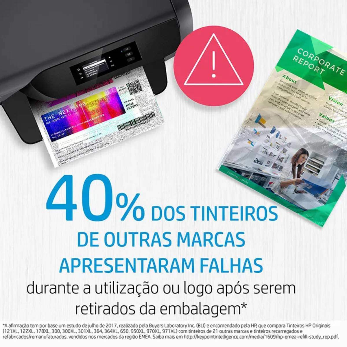 Cartucho HP 667XL Original 3YM80AB Cores p/ Deskjet 2376, 2776, 6476, 5076, 5276