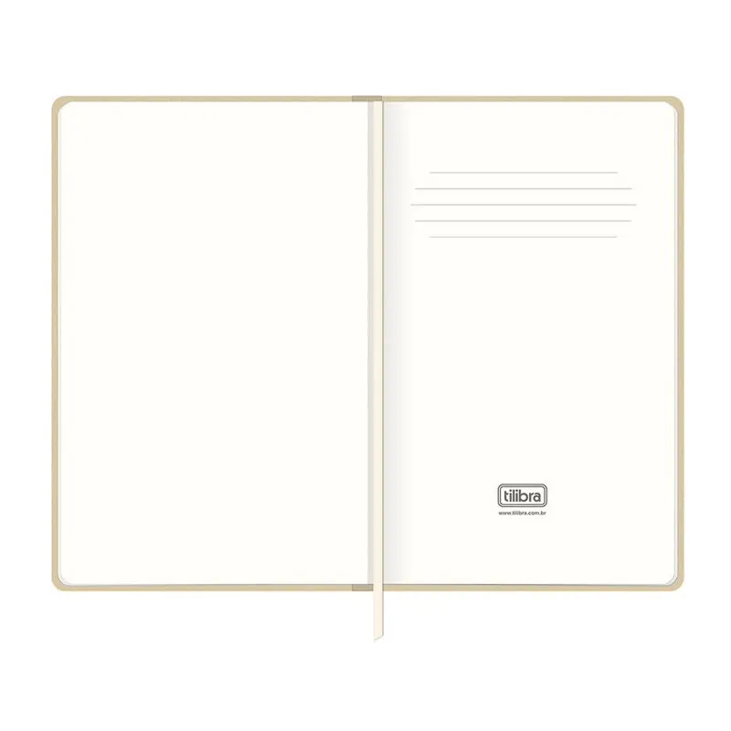 Caderno costurado grande pautado Fitto 80 folhas Cambridge Café - Tilibra