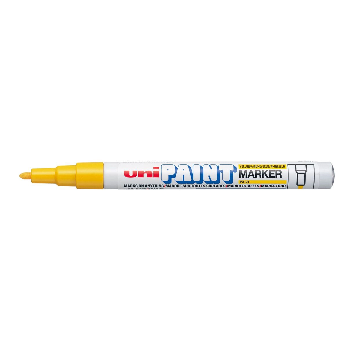 Pincel marcador permanente Paint Marker Amarelo PX-21 - Uni-Paint