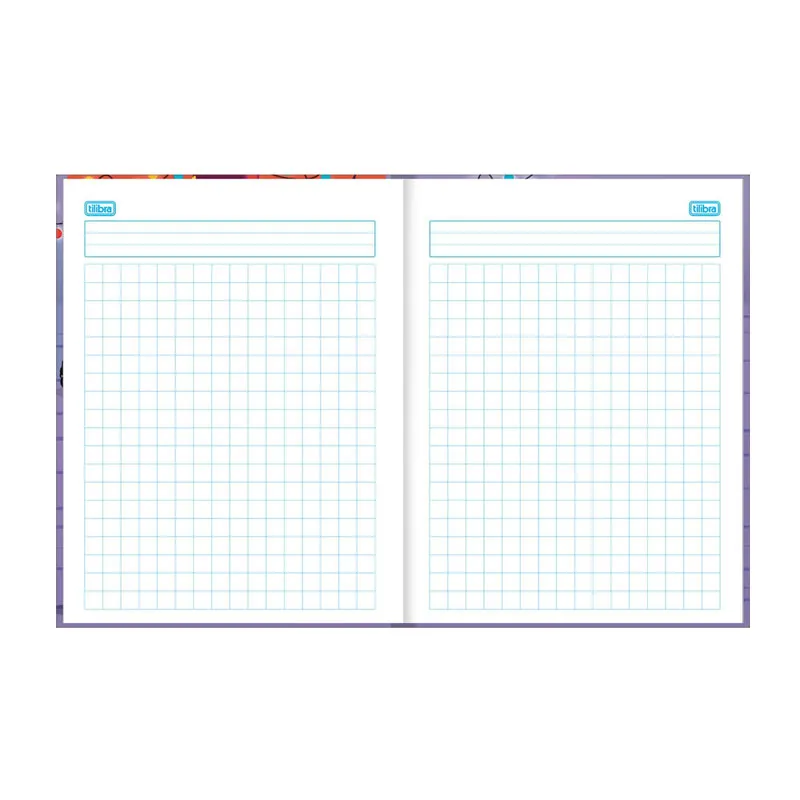 Caderno brochura capa dura quadriculado 40 folhas Sapeca - Tilibra