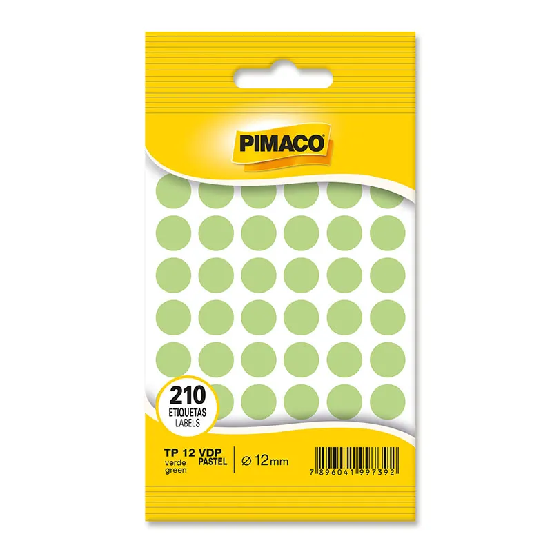 Etiqueta adesiva TP12 verde pastel - Pimaco