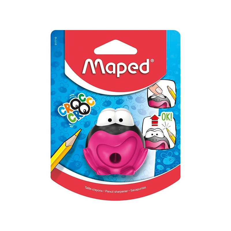 Apontador com coletor Croc Croc Sapo 1 furo 017710 - Maped