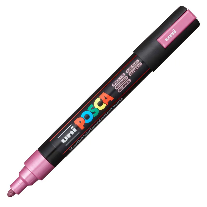 Caneta Posca PC-5M - Rosa Metálico - Uni-Ball
