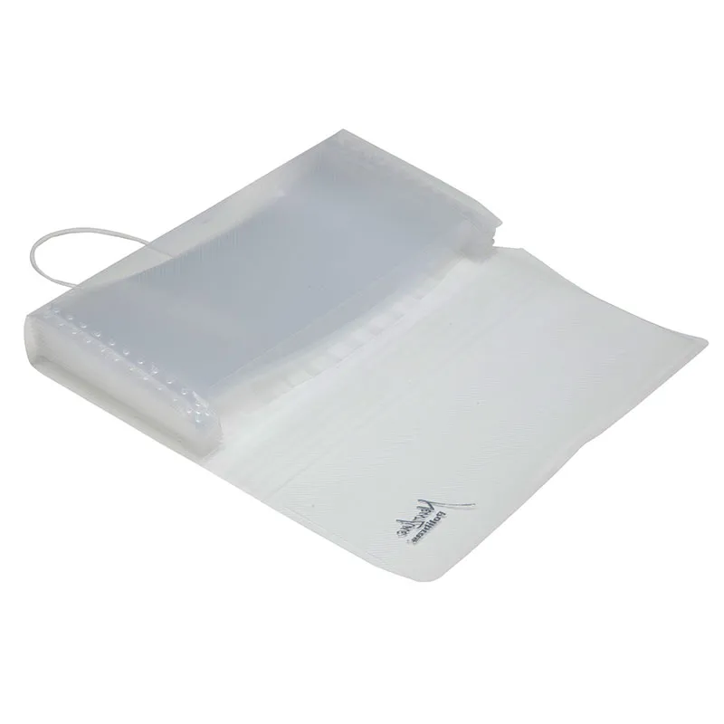 Pasta sanfonada cheque 12 divisões Cristal - Polibras