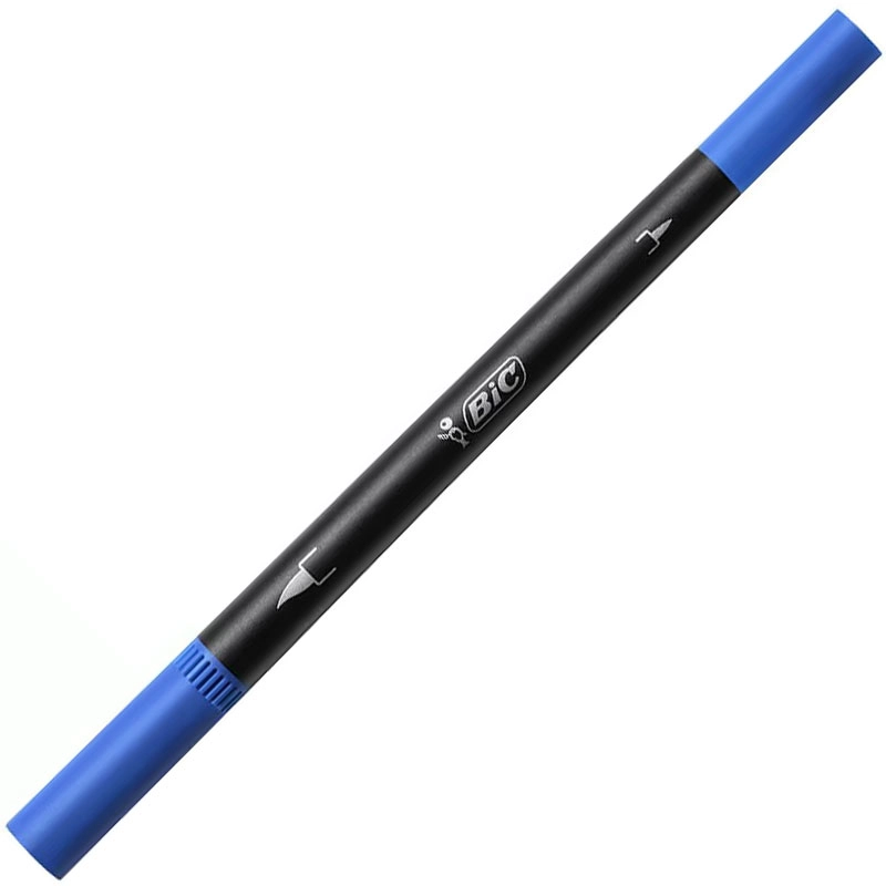 Caneta hidrográfica Dual Tip Intensity - Azul - Bic