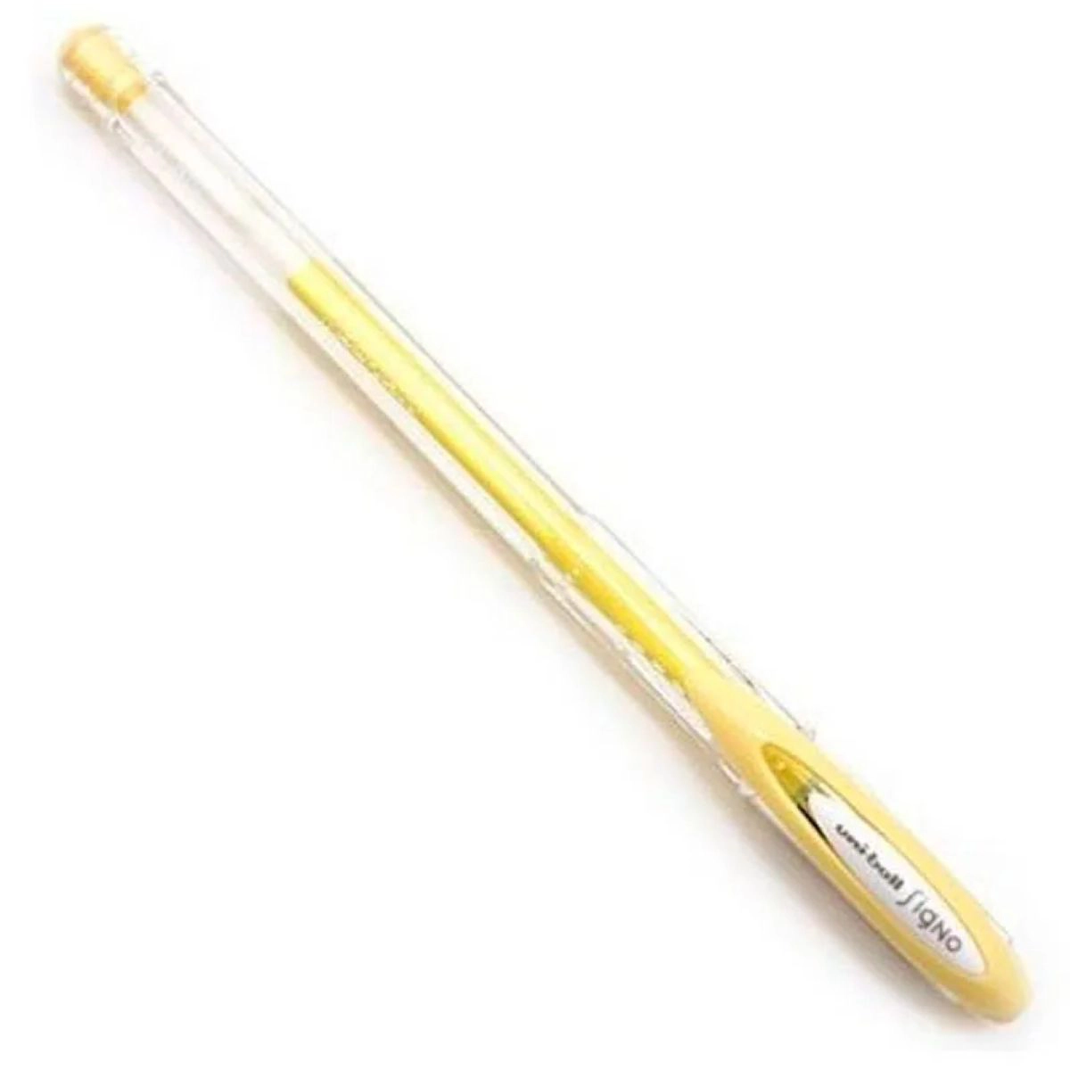 Caneta gel angelic signo 0.7mm UM-120AC - Amarela - Uni-ball
