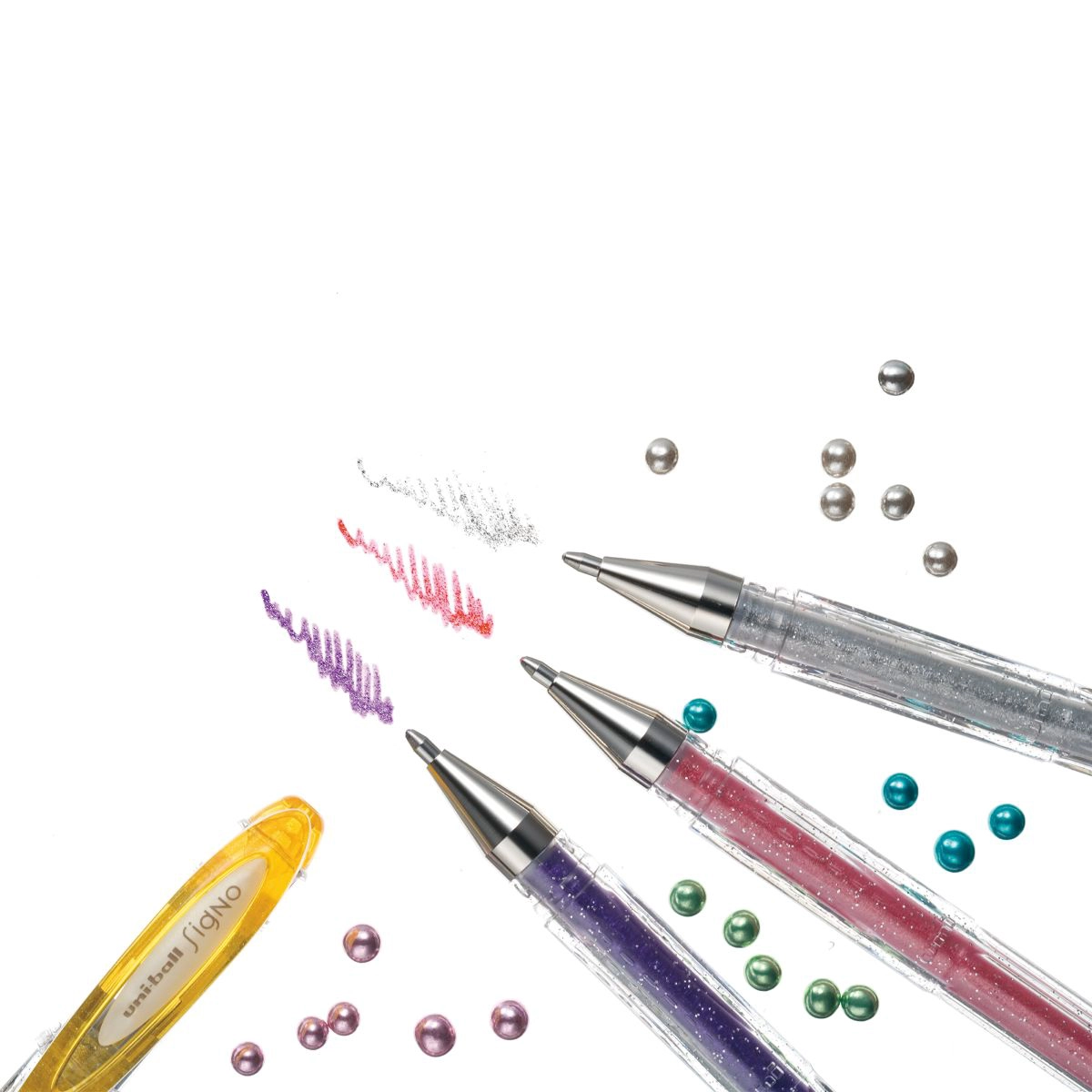 Caneta gel Sparkling Signo 0.7mm UM-120SP - Rosa - Uni-Ball