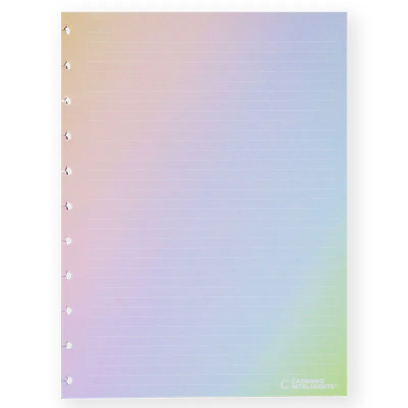 Bloco refil grande Rainbow pautado linha branca 120g com 30 folhas - CIRG4023 - Caderno Inteligente