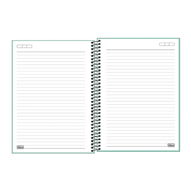 Caderno capa plástica universitário 10x1 160 folhas Neon Turquesa - Tilibra