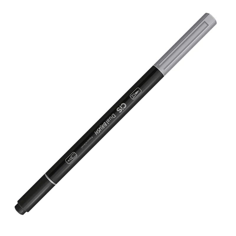 Caneta Pincel dual Brush Aquarelável - (03) - Cinza - Cis