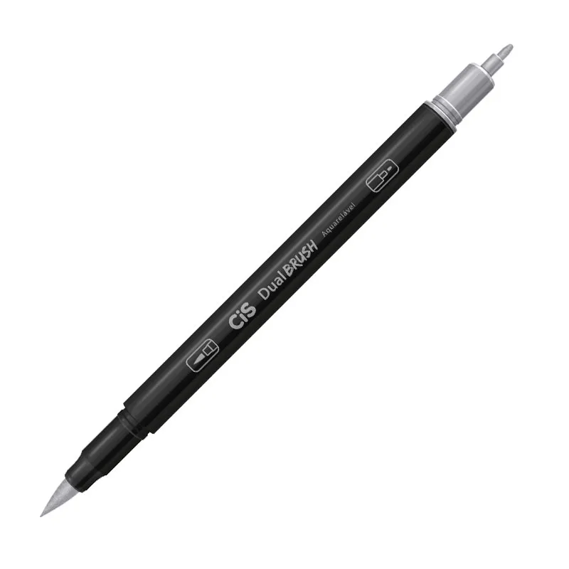 Caneta Pincel dual Brush Aquarelável - (03) - Cinza - Cis